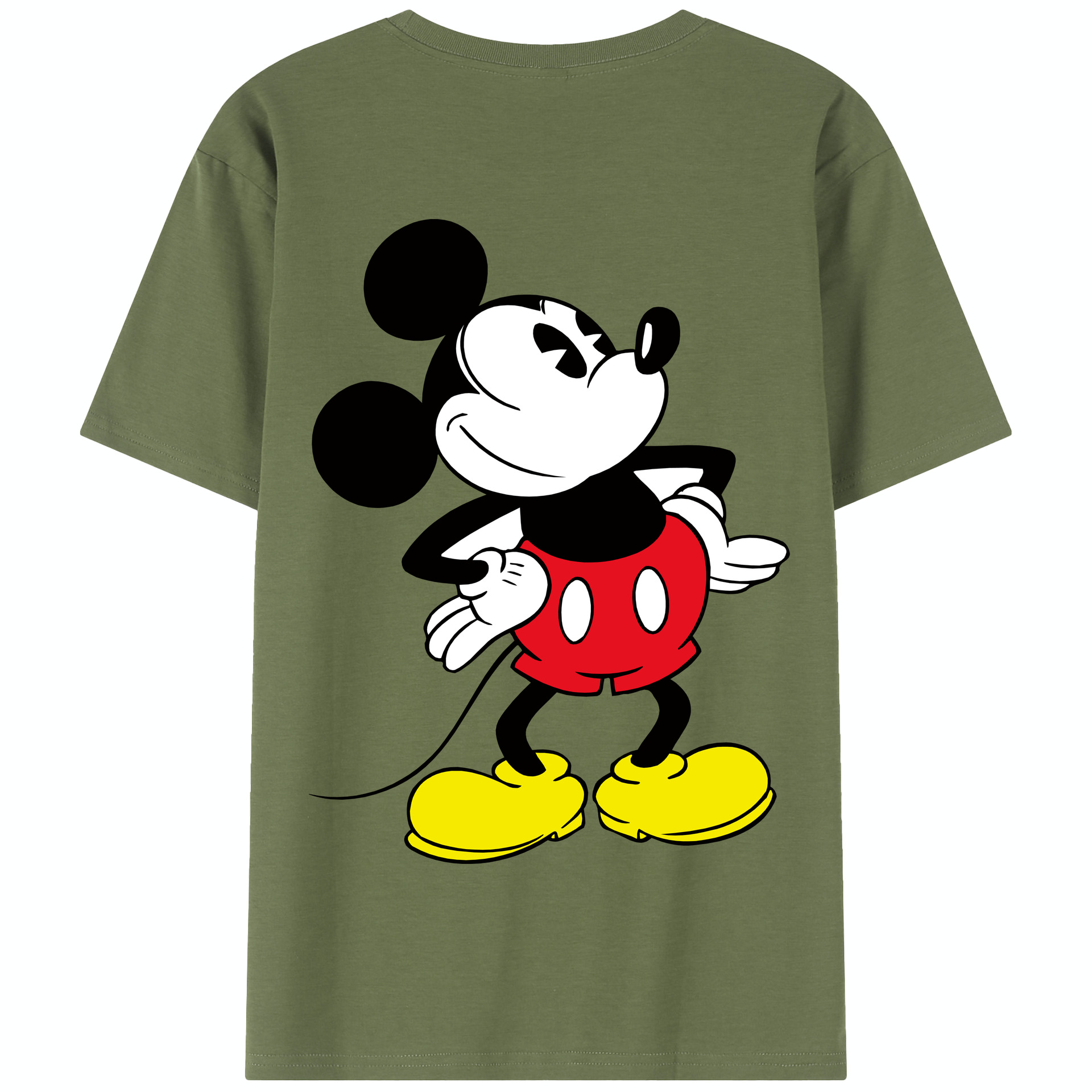 （画像用） ミッキーマウス Mickey Mouse 綿100％半袖Tシャツ（背面プリント）